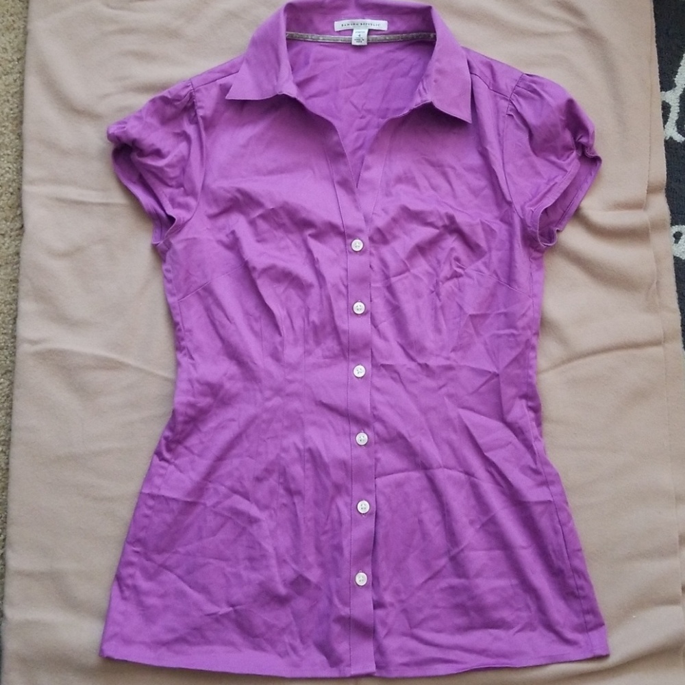 Banana republic puff sleeve shirt